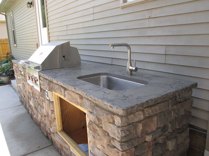 outdoor kitchen sink