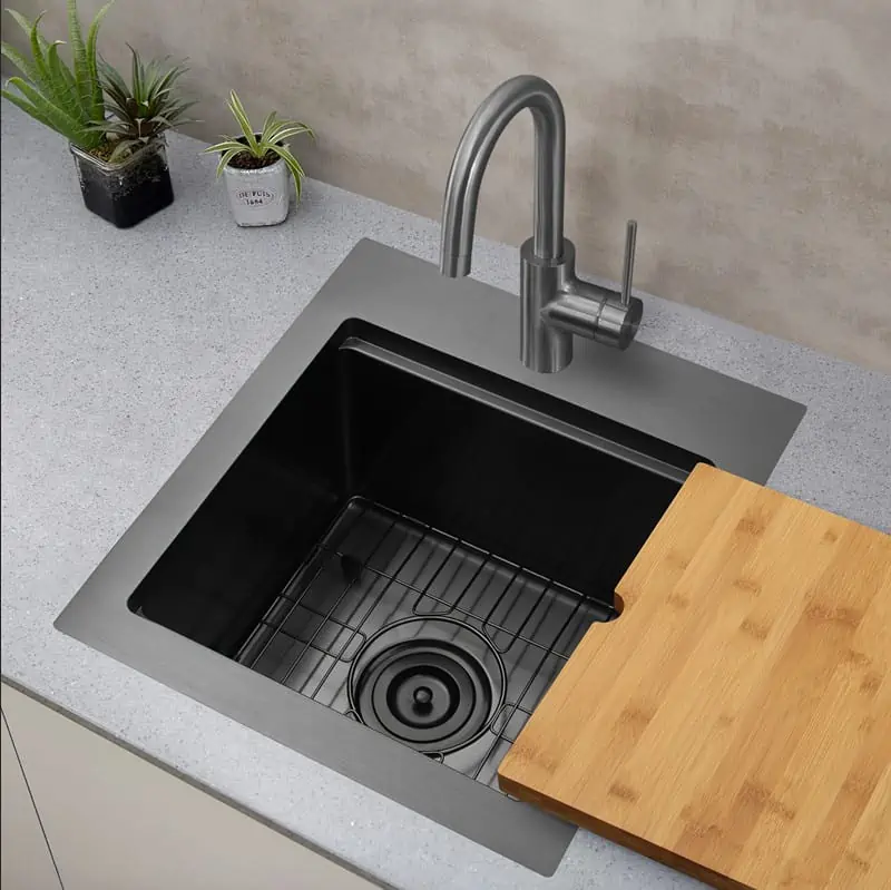 Black Nano Fregadero Negro Single Double Bowl Handmade Stainless Steel  Kitchen Sink - China Topmount Sink, Factory Sink