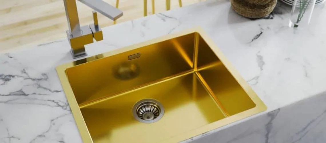 surface-treated stainless steel sink